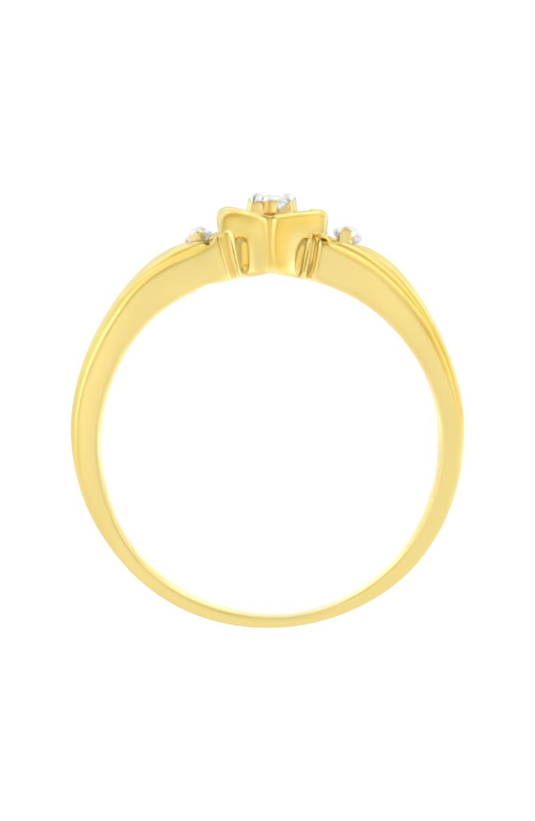 Haus of Brilliance 10KT Yellow Gold 1/20 cttw Diamond Heart Diamond Ring, Alternate, color, Yellow