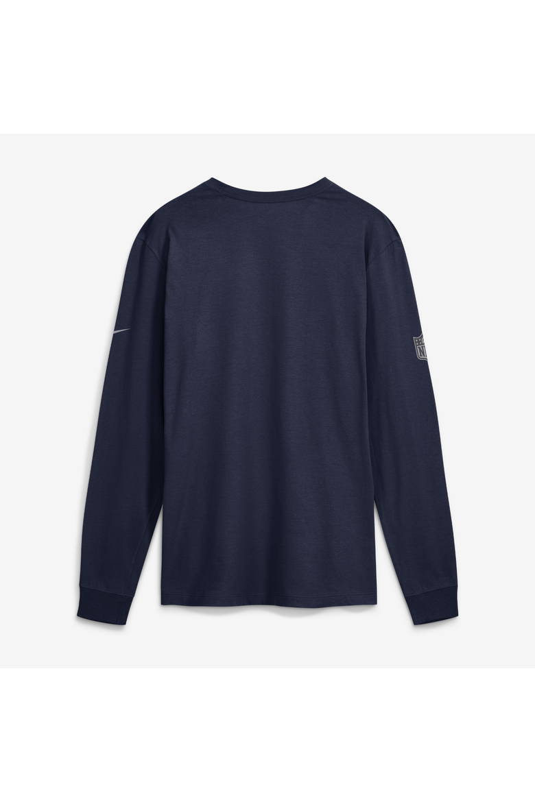 Men's Nike College Navy Seattle Seahawks Sideline Bold Arch Star Dri-FIT Long Sleeve T-Shirt, Alternate, color, College Navy