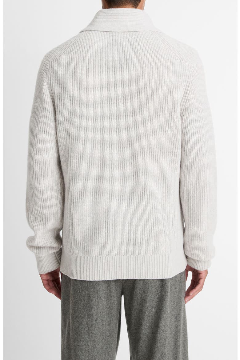 Shaker Stitch Wool & Cashmere Sweater, Alternate, color, HEATHER WHITE