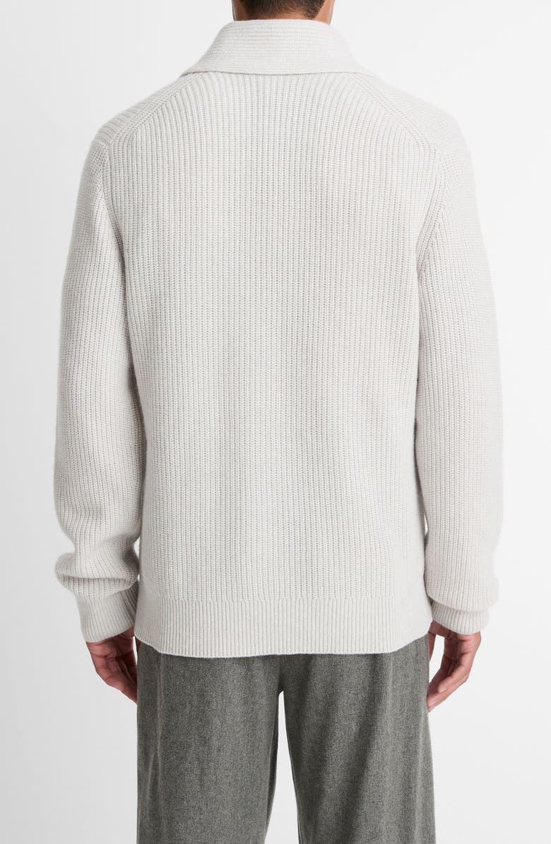 Vince Shaker Stitch Wool & Cashmere Sweater, Alternate, color, Heather White