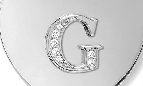 Melinda Maria Love Letters Initial Heart Medallion Necklace In Silver G
