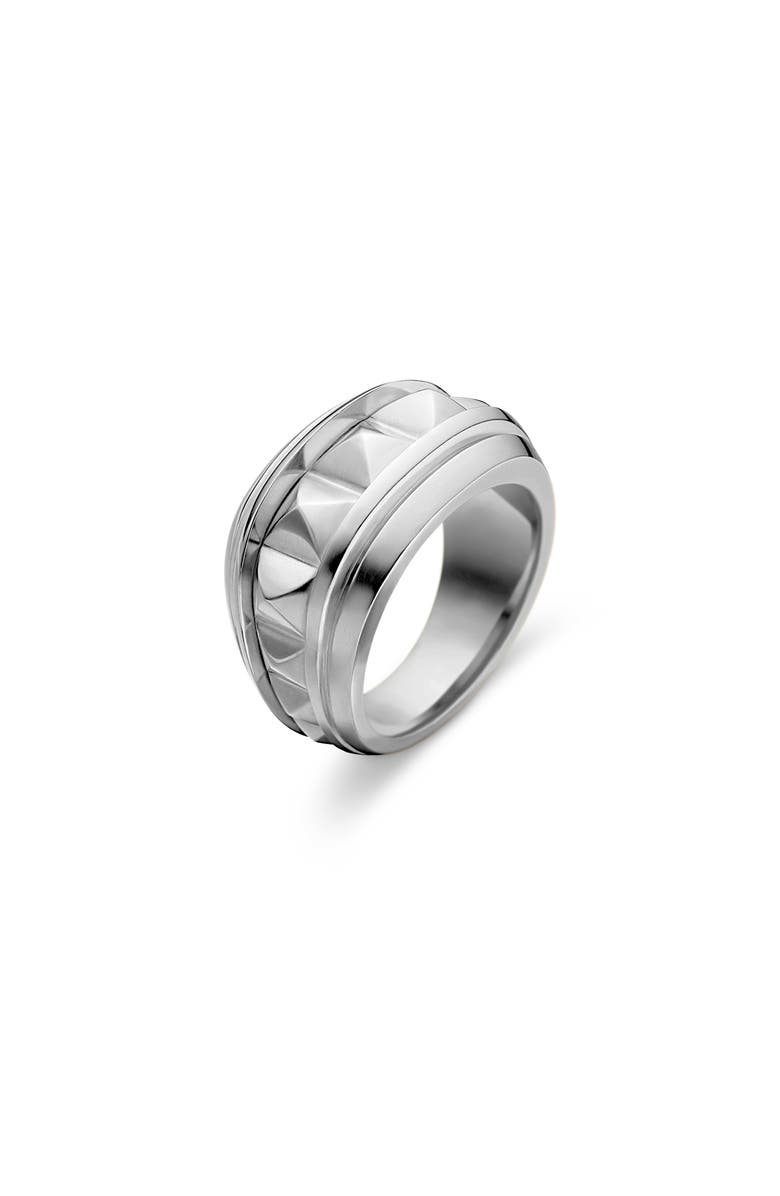 David Yurman Pyramid Signet Ring, Alternate, color, Silver