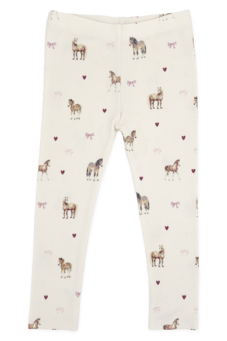 Ava Horse Hacci Long Sleeve Top & Leggings Set, Alternate, color, IVORY