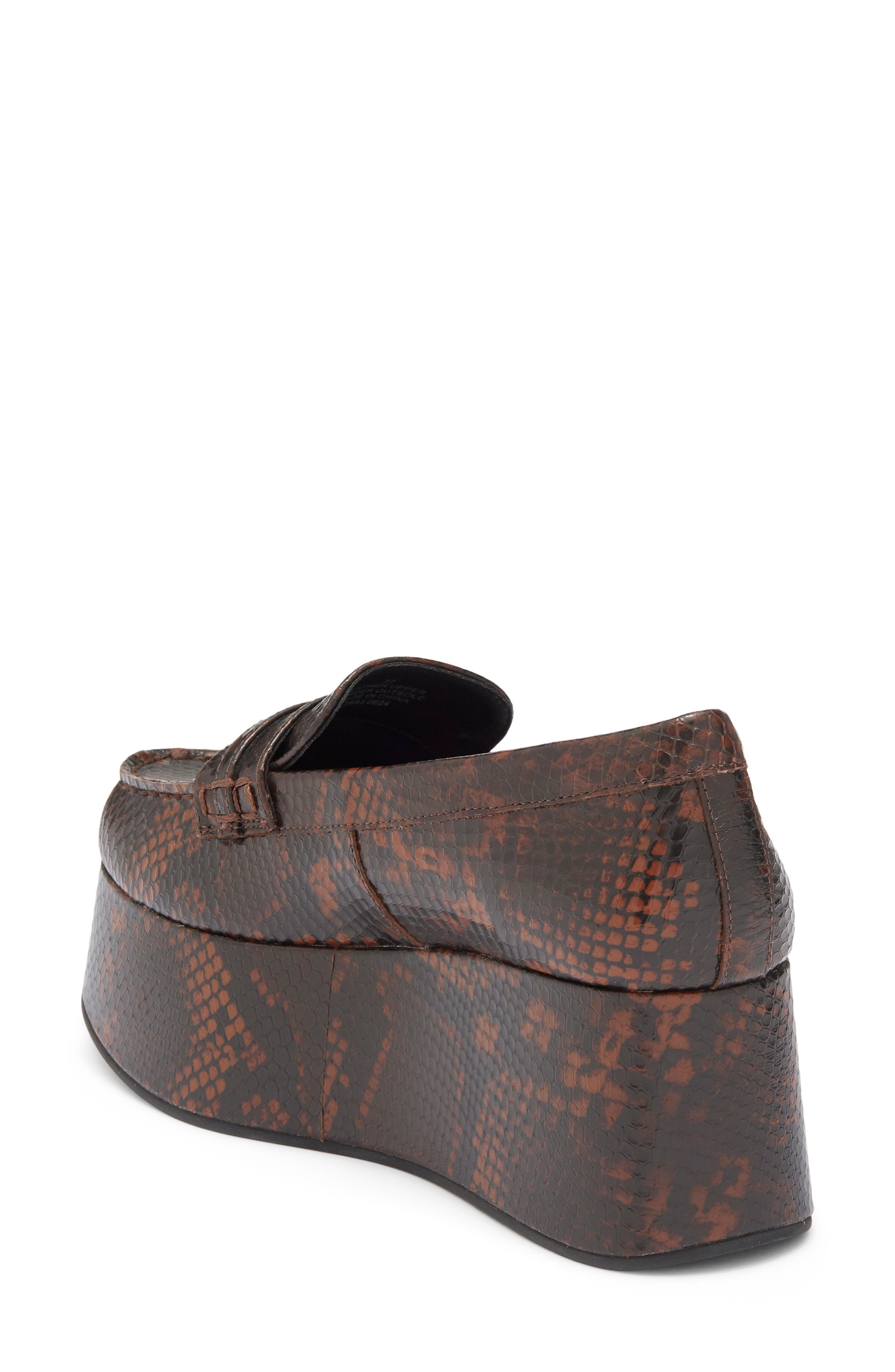 Kurt Geiger London Mayfair Flatform Loafer, Alternate, color, Dark Brown Combination