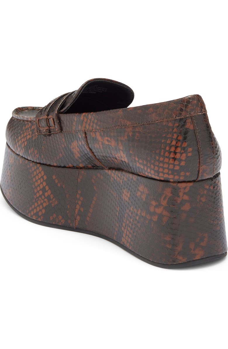 Kurt Geiger London Mayfair Flatform Loafer, Alternate, color, Dark Brown Combination