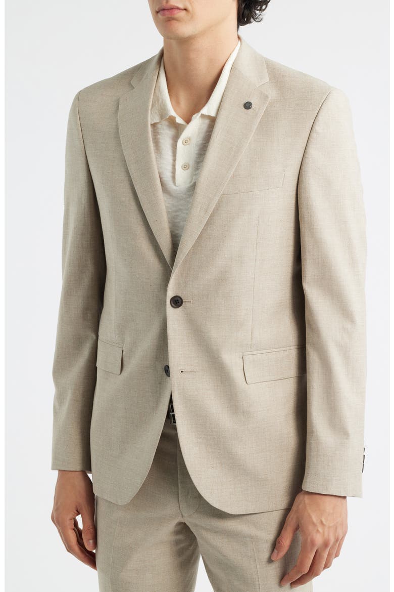 Ross Slim Fit Tan Cotton & Wool Blend Suit, Alternate, color, SAND