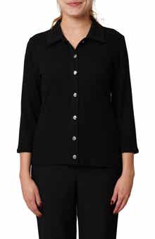 CYRUS Buttoned Ribbed Knit Top