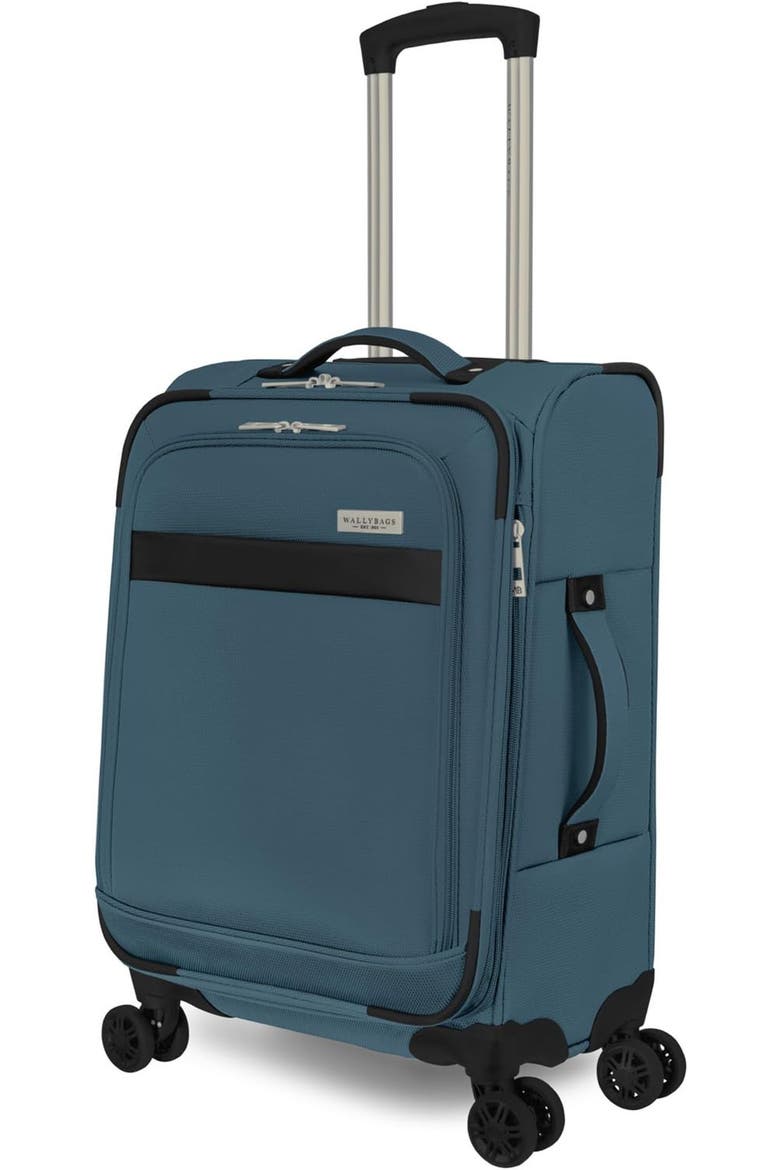 Stratford Softside 20" Carry On Spinner Luggage, Alternate, color, Teal