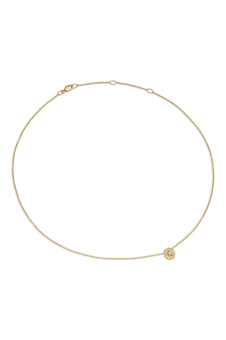 Petite Infinity Pendant Necklace in 18K Gold with Diamonds, Alternate, color, DIAMOND/ YELLOW GOLD