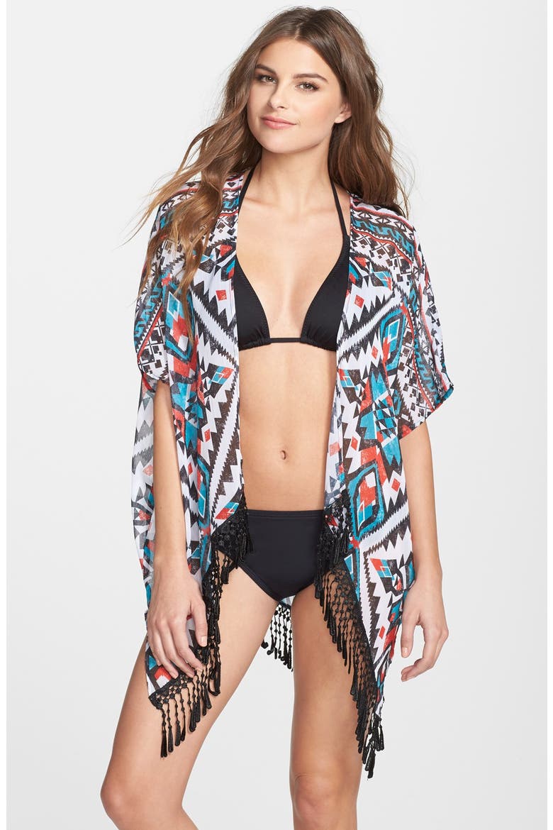 Print Kimono Cover-Up, Main, color, MULTI
