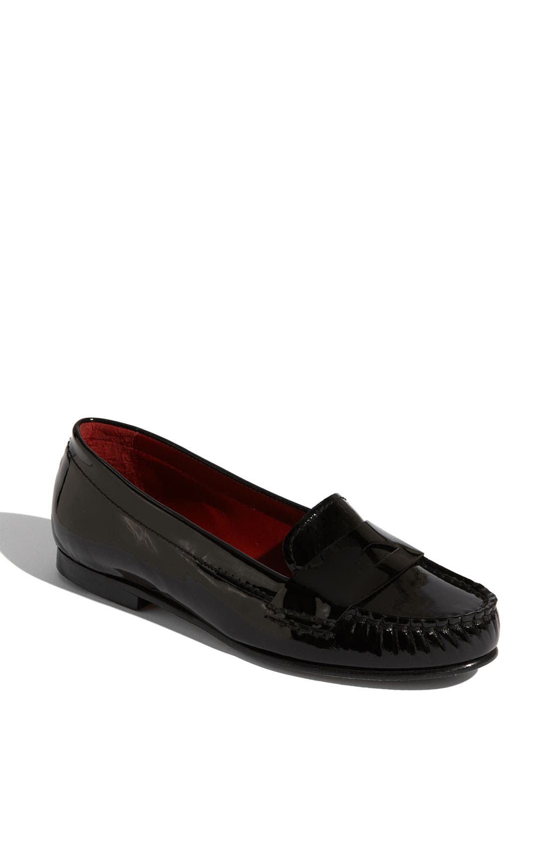 'Air Sloane' Leather Loafer, Main, color, BLACK