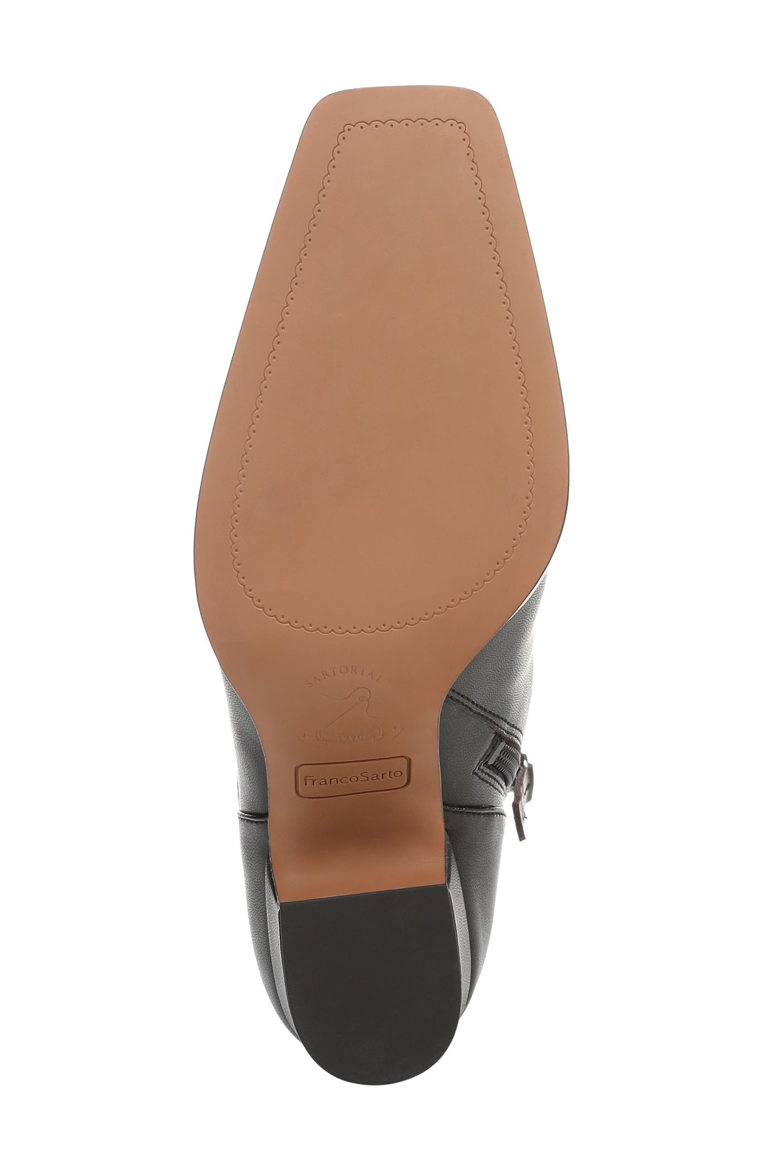 Franco Sarto Jayton Square Toe Bootie, Alternate, color, Black