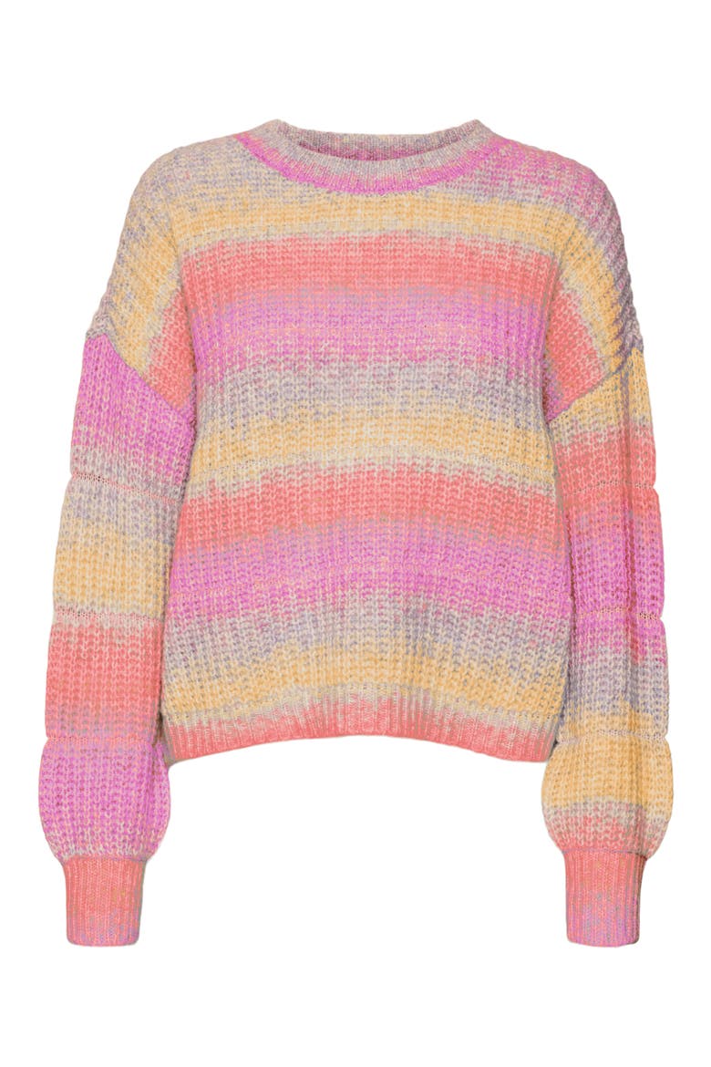 Begonia Ombré Stripe Sweater, Alternate, color, GOLDEN CREAM