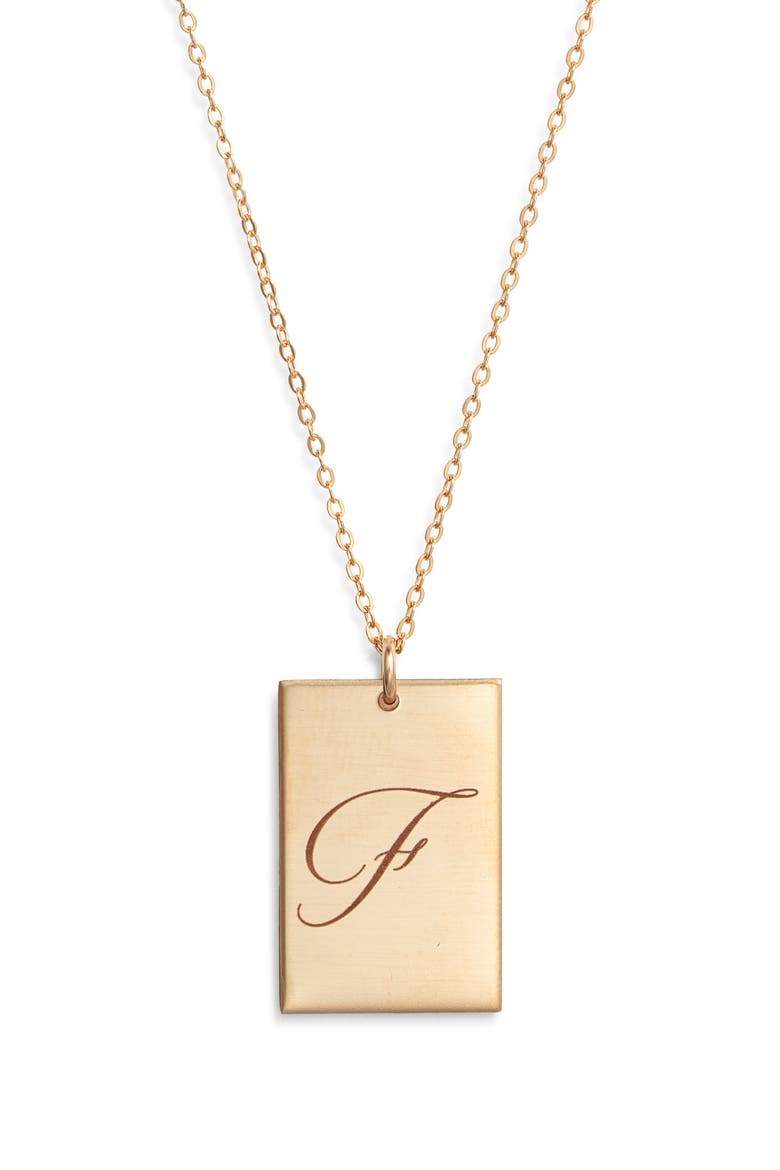 Stella Initial Pendant Necklace, Main, color, GOLD / F