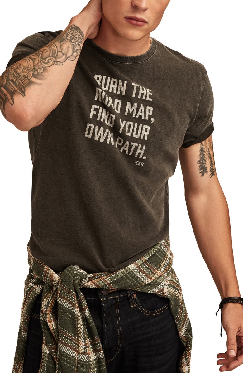 Lucky Brand Burn The Map Graphic T-Shirt, Main, color, 
