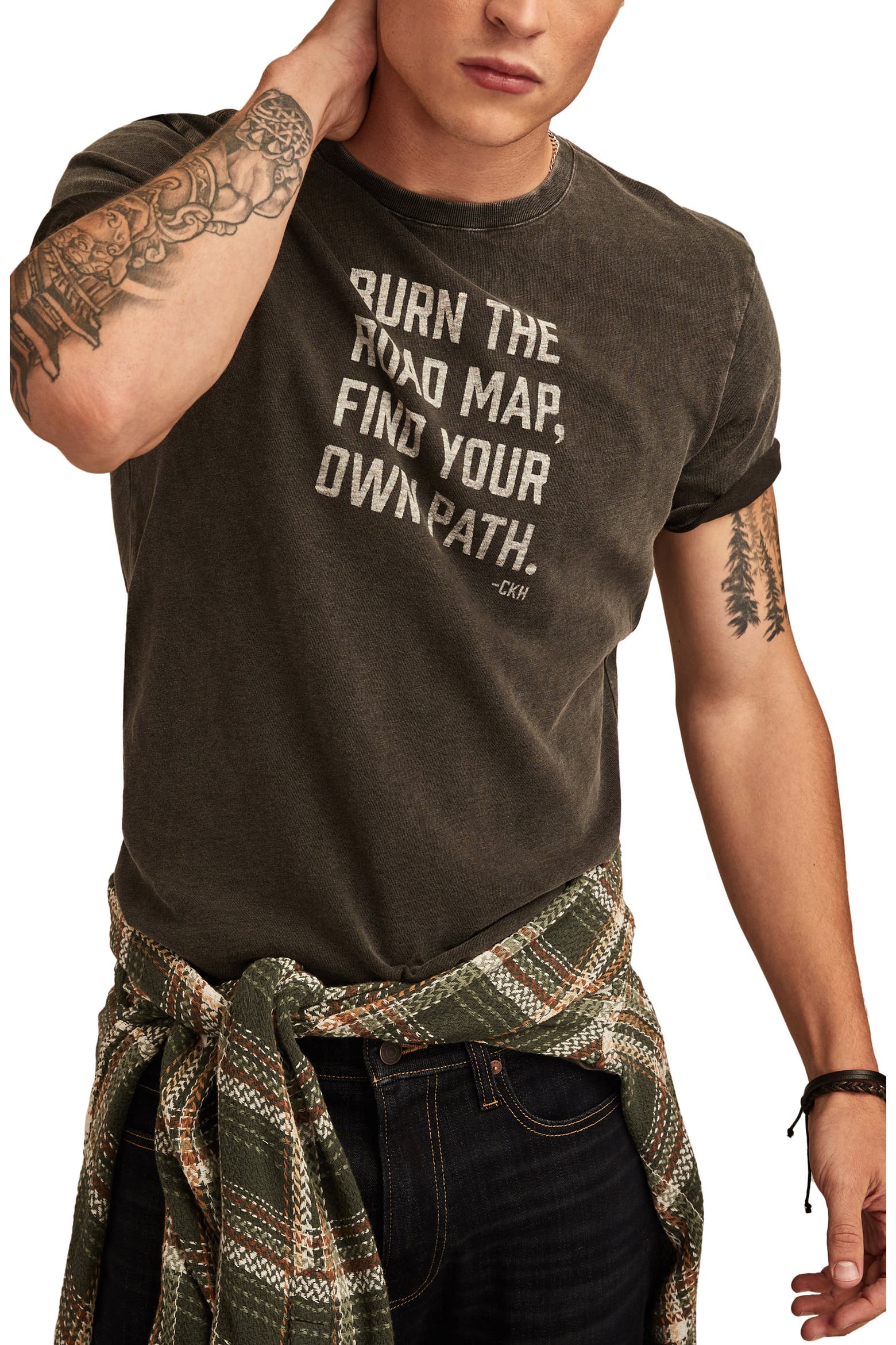 Map And Card Visual Lucky Brand Burn The Map Graphic T-Shirt (Men) | Nordstrom
