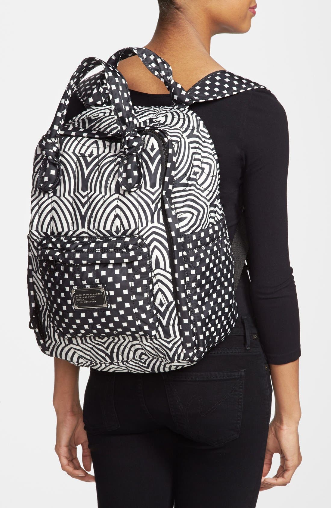 MARC BY MARC JACOBS 'Pretty' Knapsack, Alternate, color, BLACK MULTI