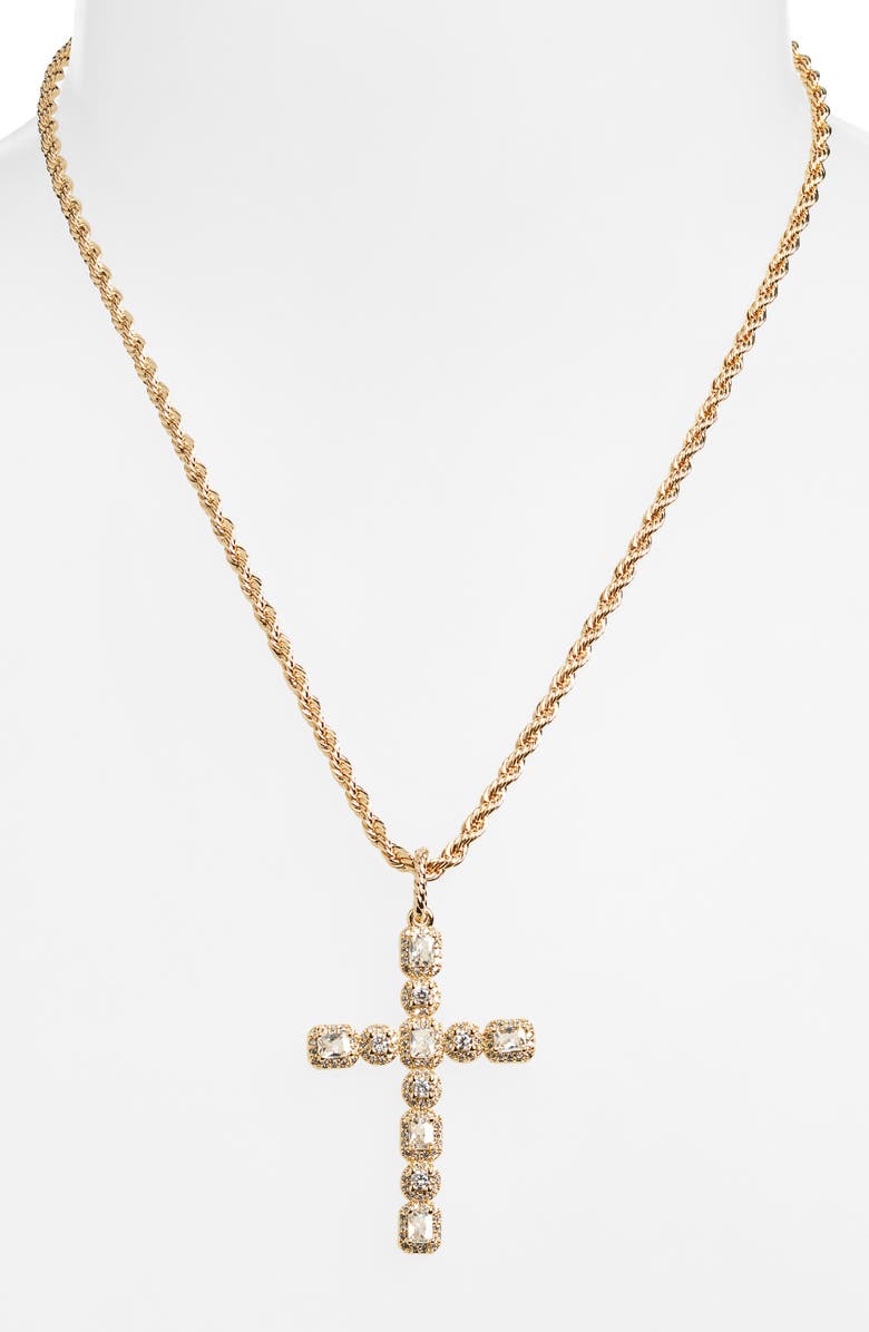 Child of Wild Lavina Cross Pendant Necklace, Alternate, color, Gold
