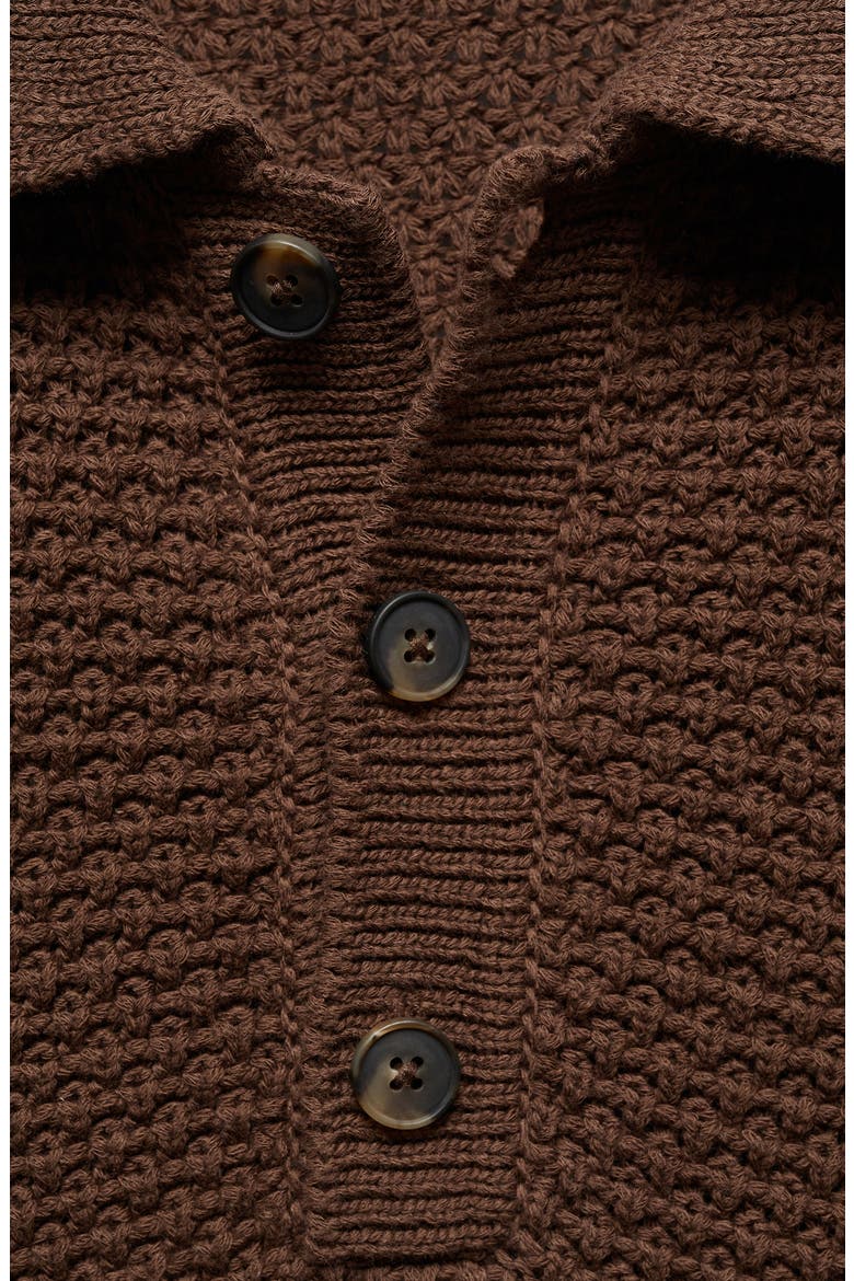 Braided Knit Polo, Alternate, color, TOBACCO BROWN