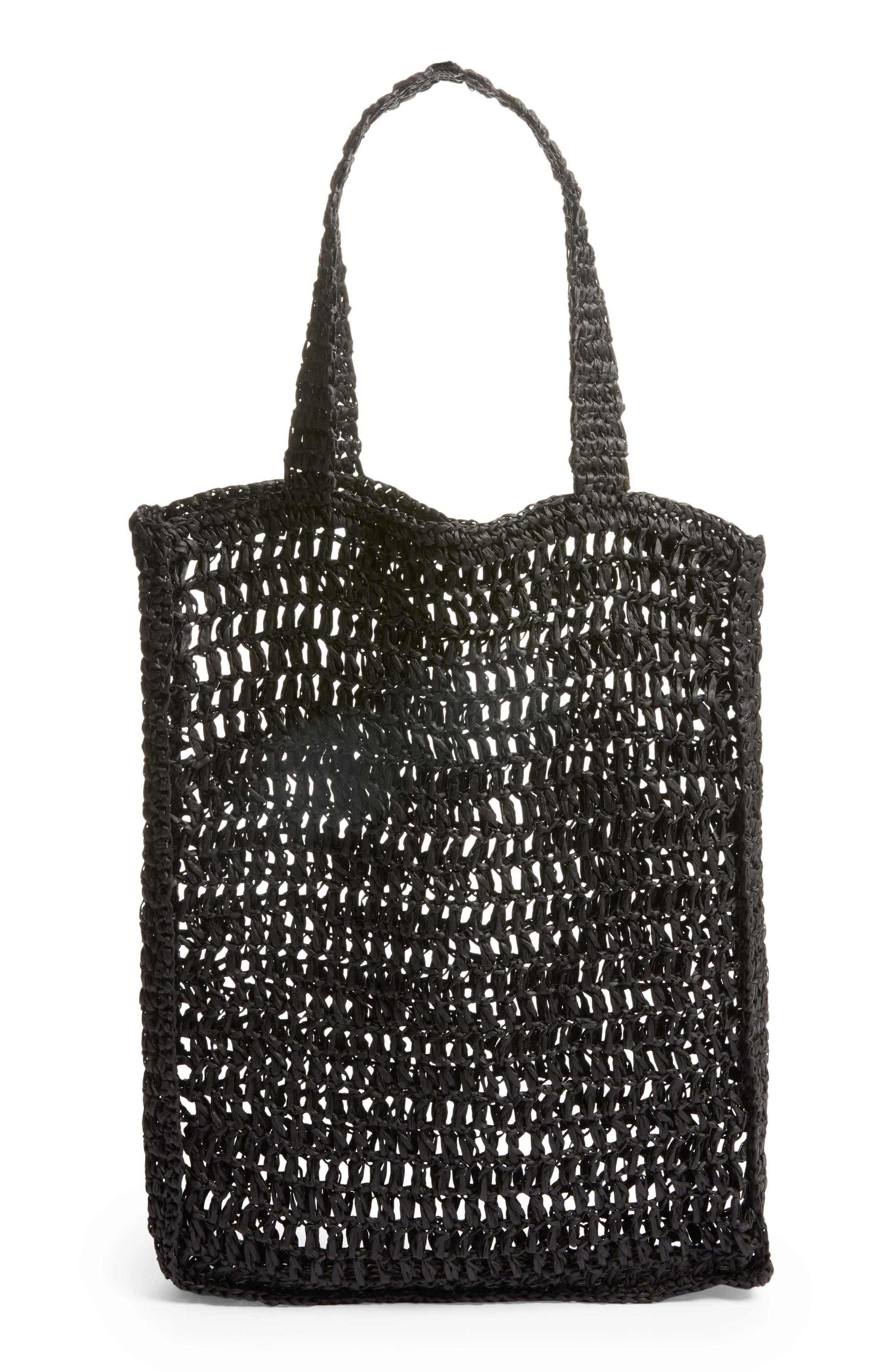 Topshop Paper Straw Tote Bag, Alternate, color, 