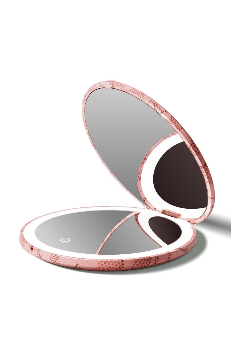 FANCII Mini Taylor LED Compact Mirror, Alternate, color, Mocha Lace