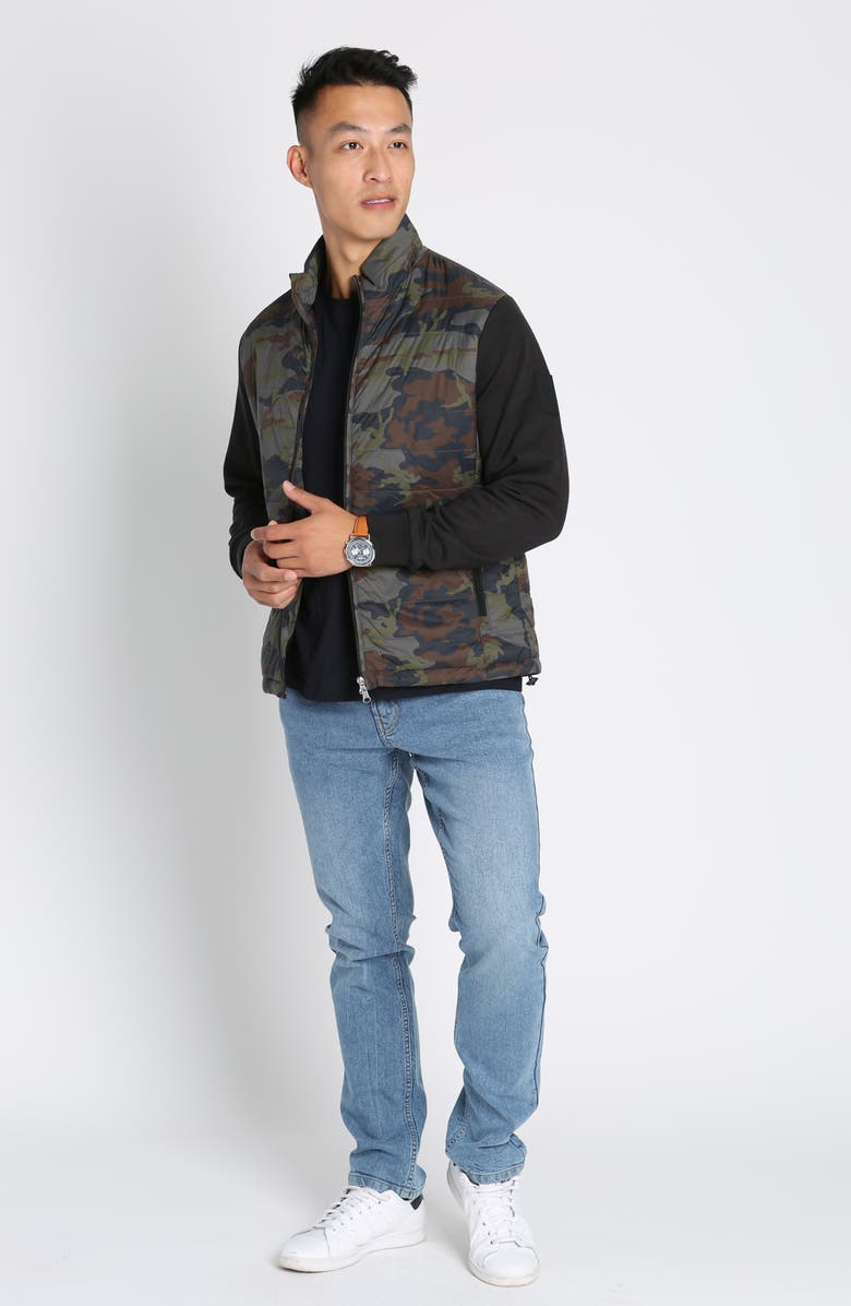 JACHS Hagan Camo Mixed Media Jacket, Alternate, color, Camo Hagan