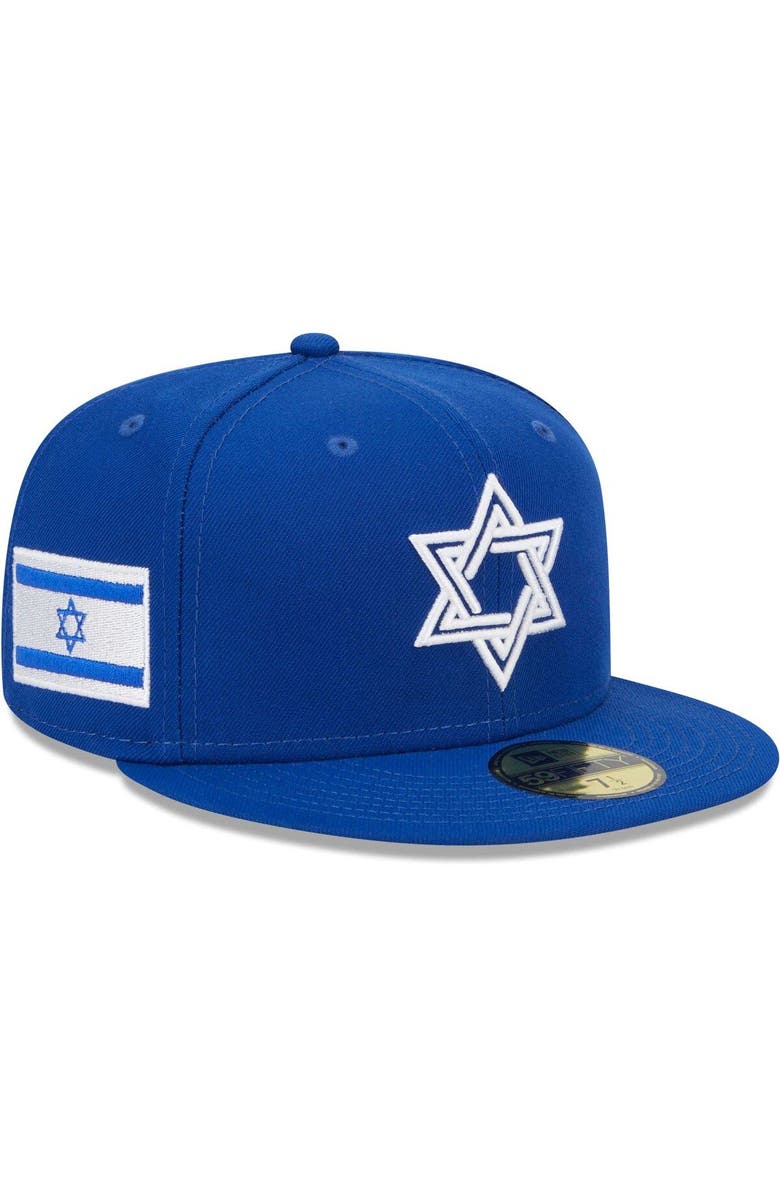 New Era Men's New Era Blue Israel Baseball 2023 World Baseball Classic 59FIFTY Fitted Hat, Main, color,