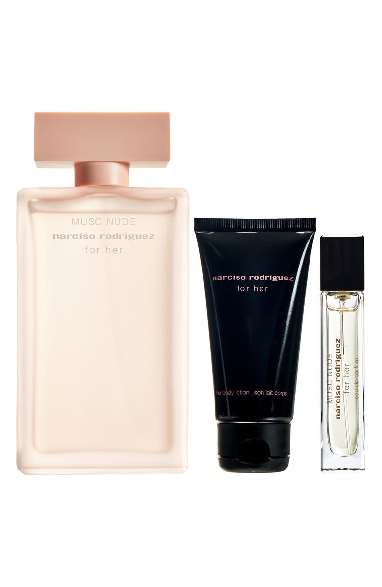 Narciso Rodriguez Musc Nude for Her Eau de Parfum 3-Piece Gift Set, Main, color, 