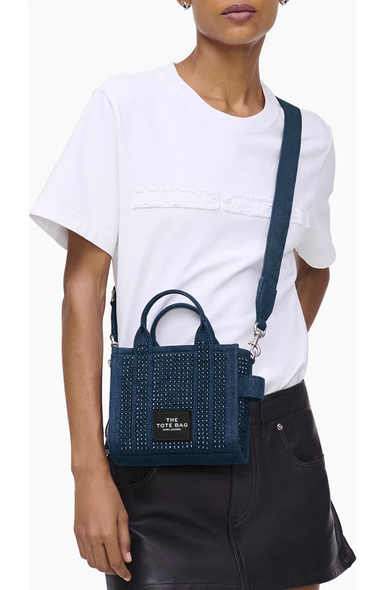 Marc Jacobs The Crystal Denim Crossbody Tote Bag, Alternate, color,