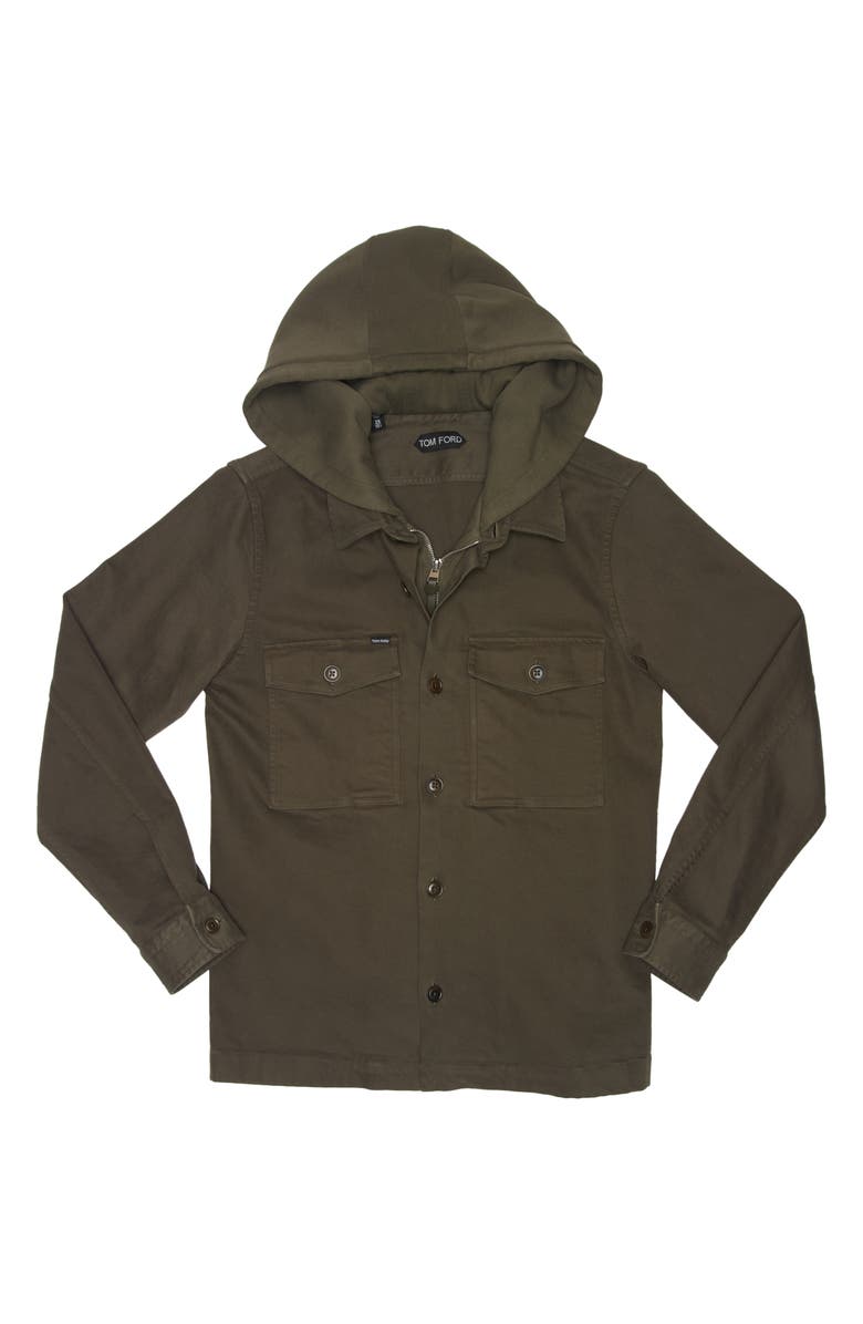 TOM FORD Hooded Utility Overshirt, Alternate, color, 