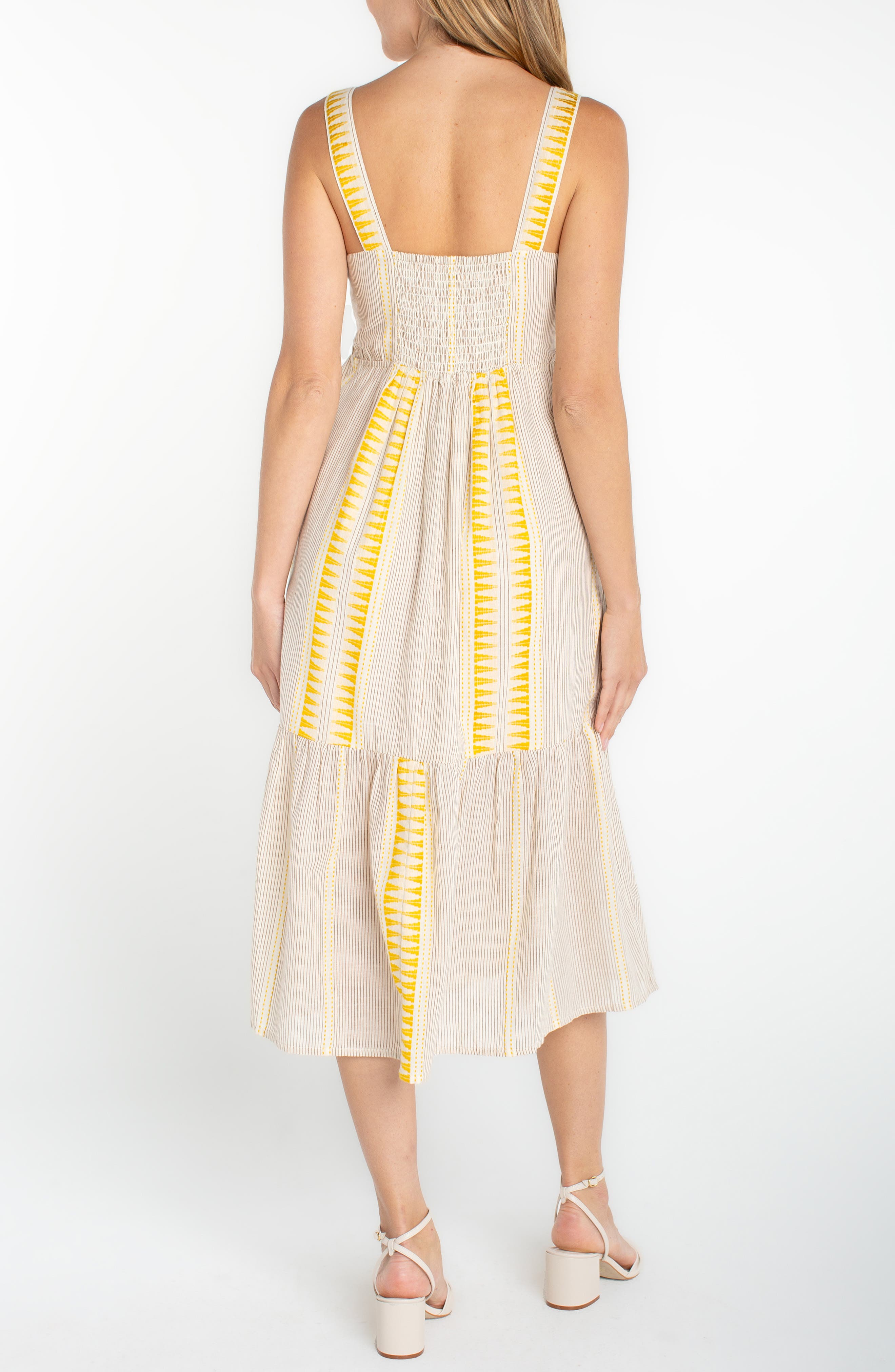Embroidered Sleeveless Midi Dress - image 2