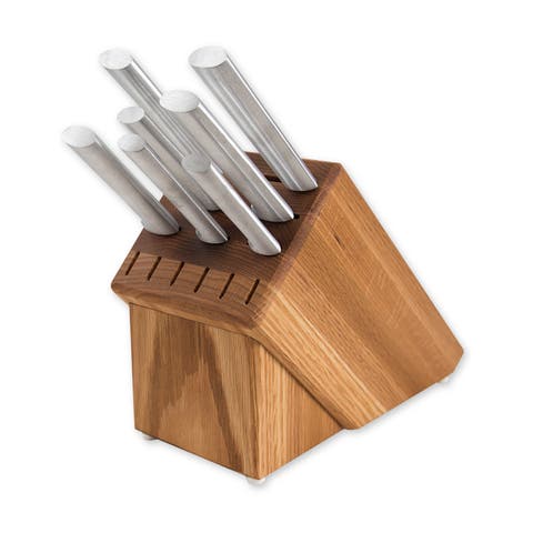 Essential Oak 8 Piece Knife Block Set