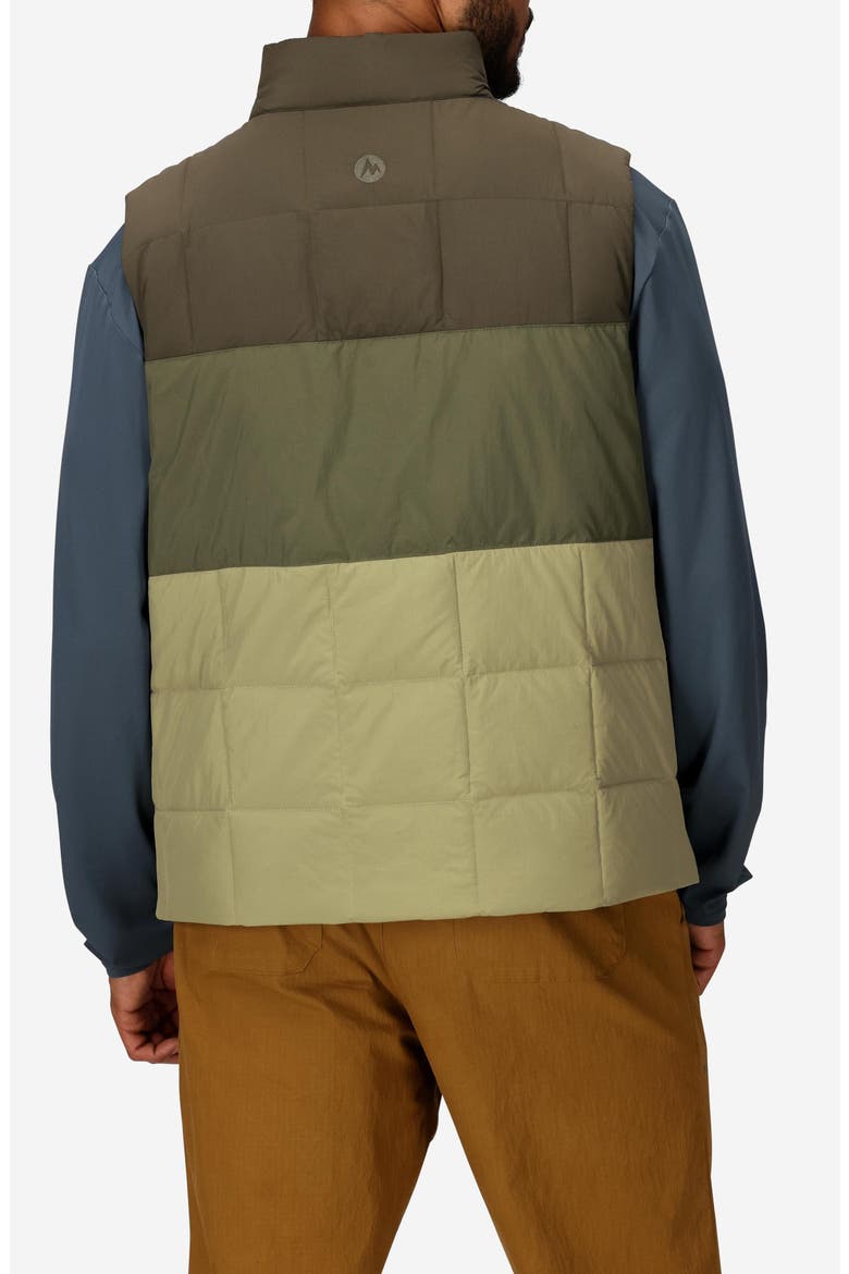 Ares Packable Recycled Nylon 700 Fill Power Down Puffer Vest, Alternate, color, RESIN/ NORI /OLIVE GREEN