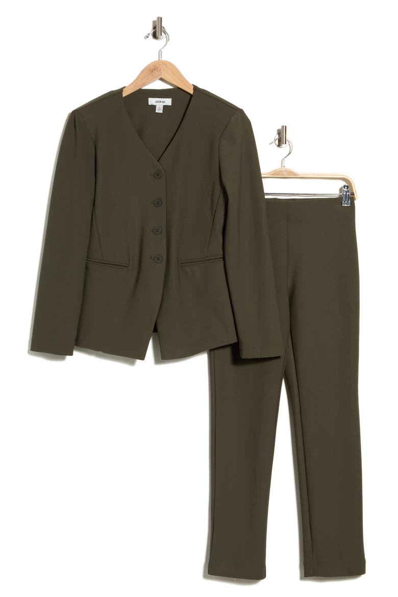 2-Piece Blazer and Pants Set, Main, color, OLIVE