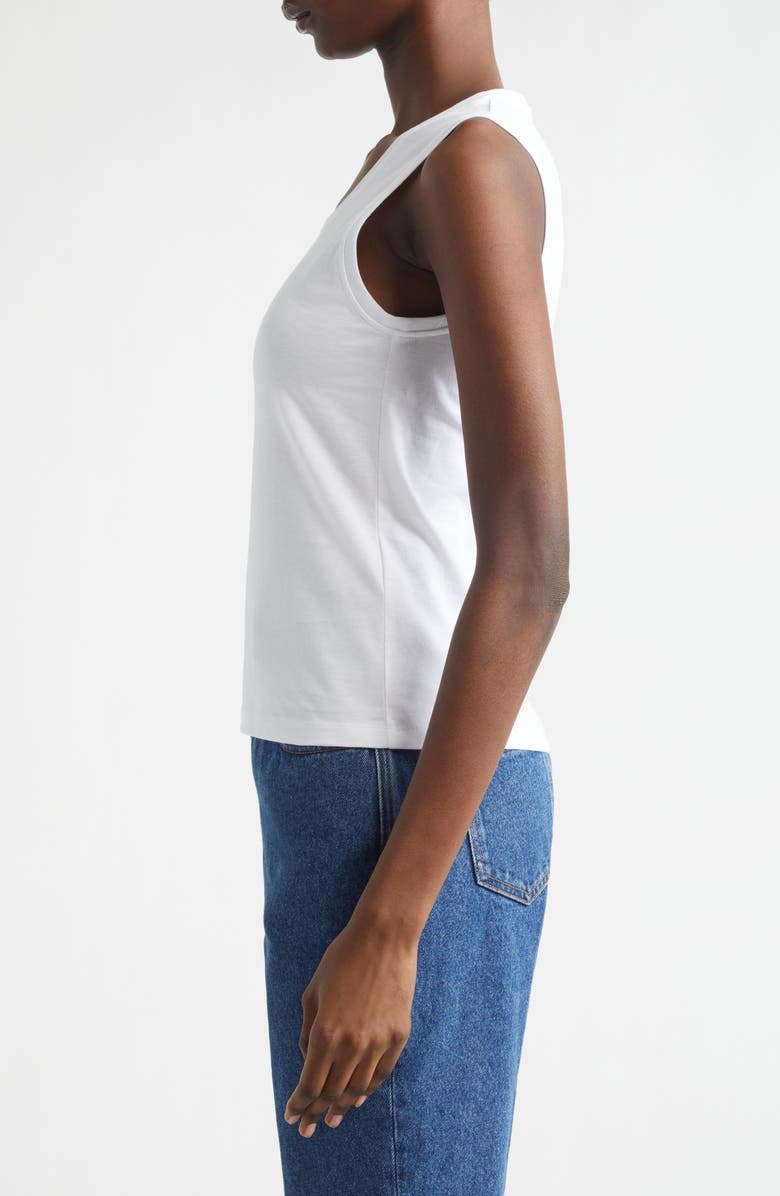 Balmain Paris Jersey Tank, Alternate, color, White/ Pale Green