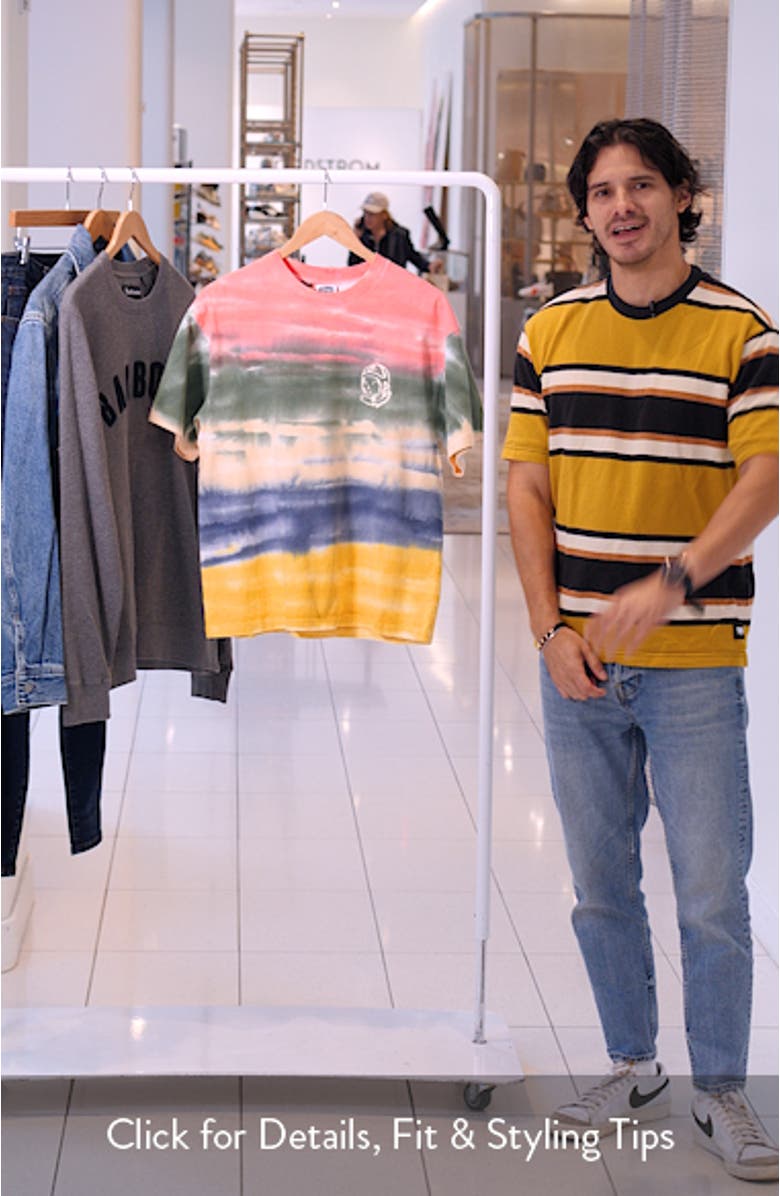 Island Tie Dye Stripe Graphic T-Shirt, sales video thumbnail