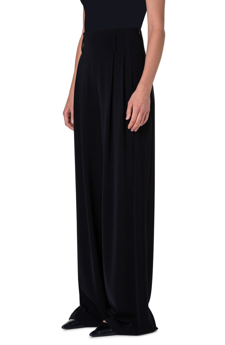 Akris punto Florina Wide Leg Pants, Alternate, color, Black
