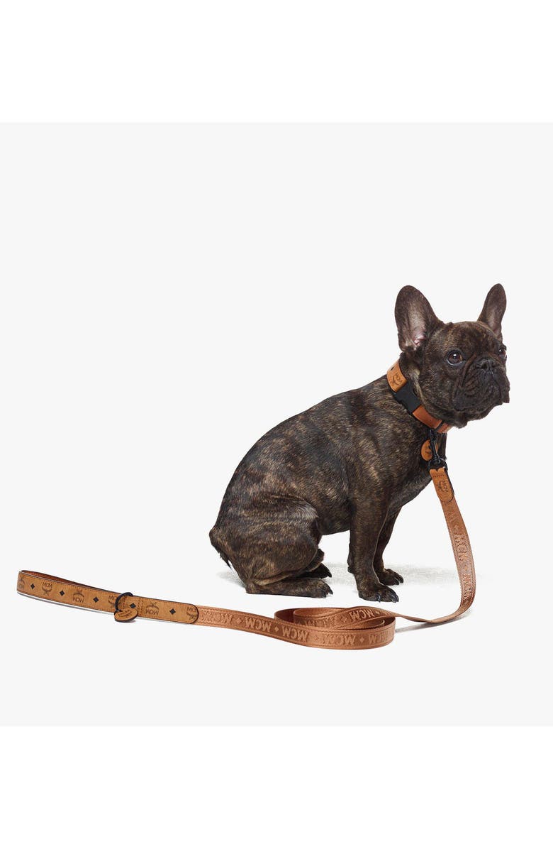 MCM Pet Leash in Visetos, Alternate, color, 