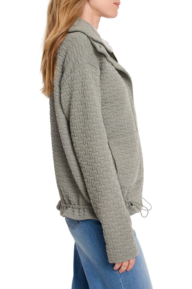 Throw On Quilted Knit Jacket, Alternate, color, DARK OLIVE