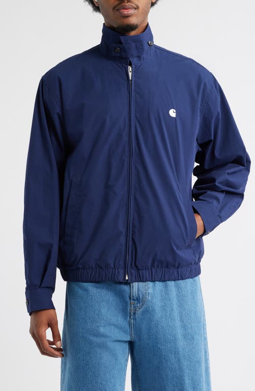 Carhartt Work In Progress Duke Cotton Poplin Zip Jacket In Blue
