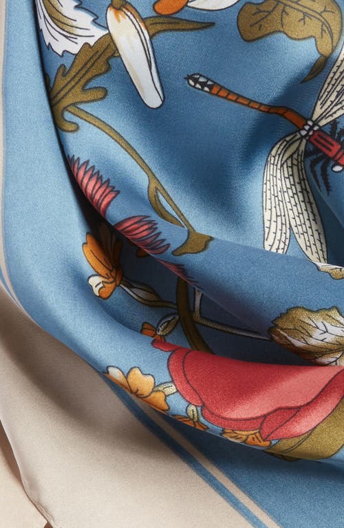 Tasha Floral Satin Scarf In Multi