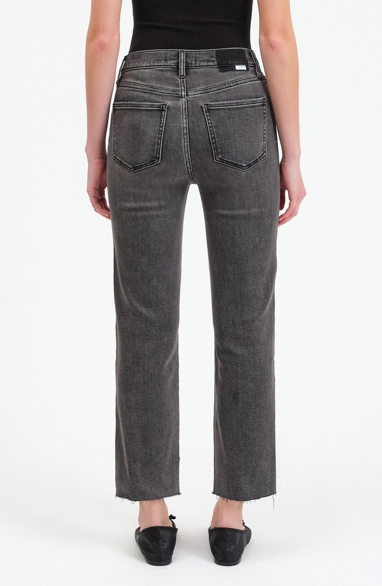 DAZE Straight Up Raw Hem High Waist Ankle Straight Leg Jeans, Alternate, color,