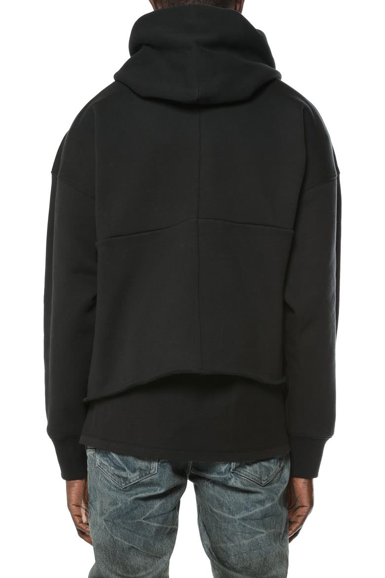Heavyweight Fleece Oversize Graphic Hoodie, Alternate, color, BLACK