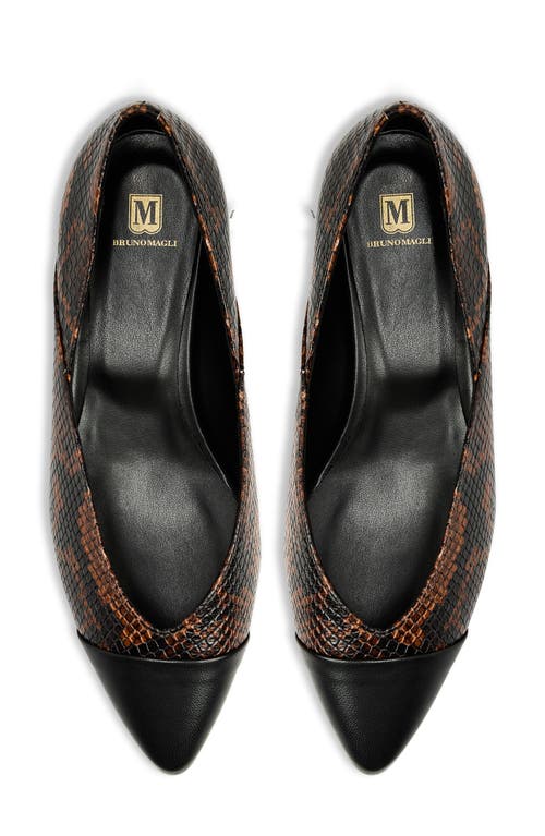Bruno Magli Parma Pointed Toe Flat In Animal Print