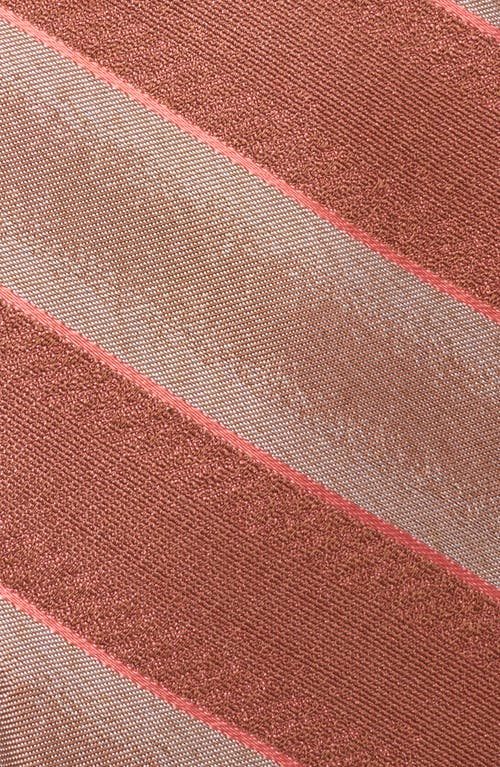 Nordstrom Revelle Stripe Silk Jacquard Tie In Orange