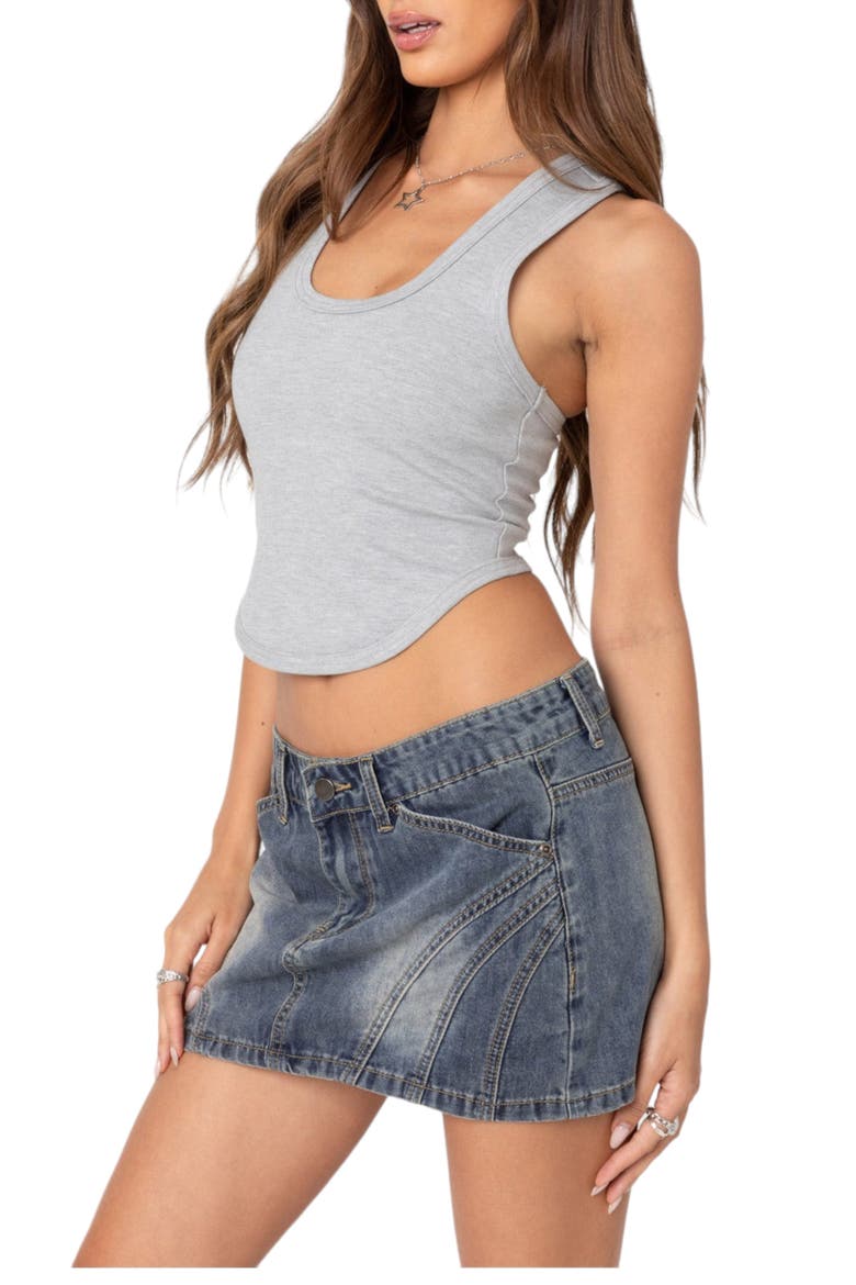 Dip Racerback Stretch Tank, Alternate, color, LIGHT-GRAY-MELANGE
