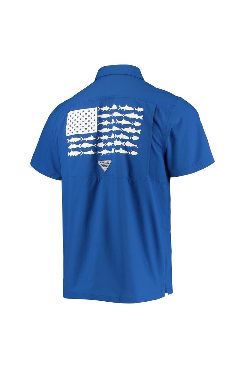 Men's Columbia PFG Royal Kentucky Wildcats Slack Tide Camp Button-Up Shirt, Alternate, color, Royal