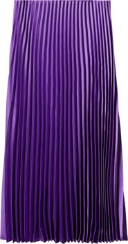 MANGO Pleated Satin Skirt