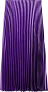 MANGO Pleated Satin Skirt