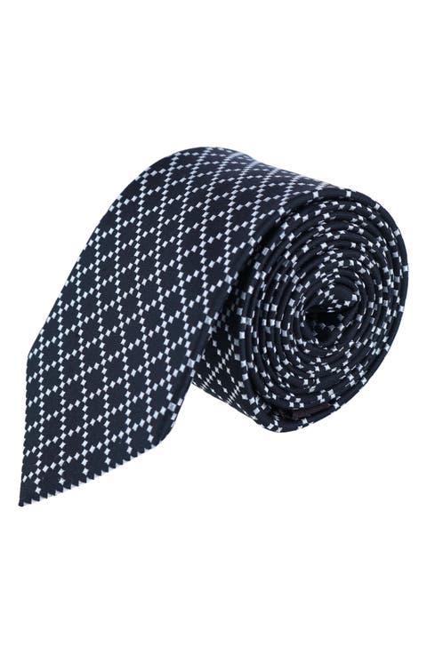 Rowan Geo Pattern Silk Tie